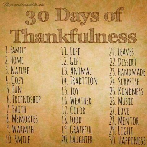 30 days of Thanks